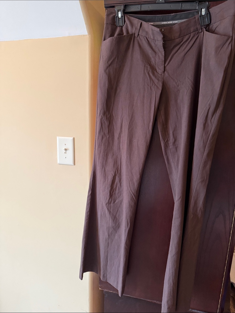 Express  Women's wide leg chocolate trouser